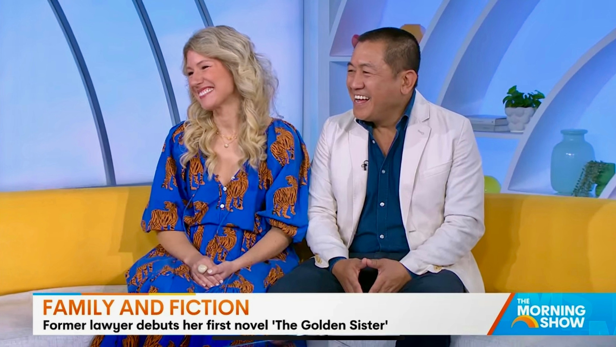 Being interviewed on 'The Morning Show' (Channel 7) about The Golden Sister-Suzanne Do